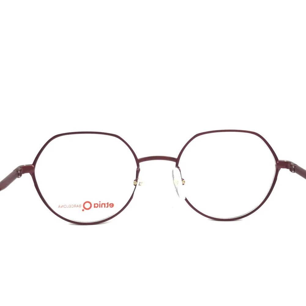 Etnia Barcelona Eyeglasses Frames STOA BXHV Bordeaux Havana Wire Rim 49-19-138